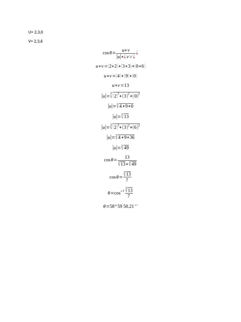 Vector Calculations And Angles Pdf