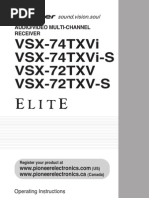Download Pioneer Elite VSX72TXV Operating Instructions by robbygizzle SN78697268 doc pdf