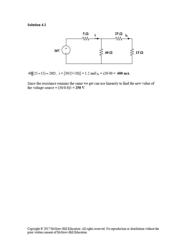 Chapter 04 Solutions | PDF | Electrical Network | Series And Parallel ...
