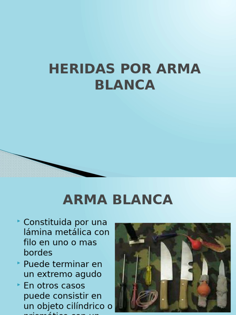 Clasificación de Heridas por Arma Blanca | PDF
