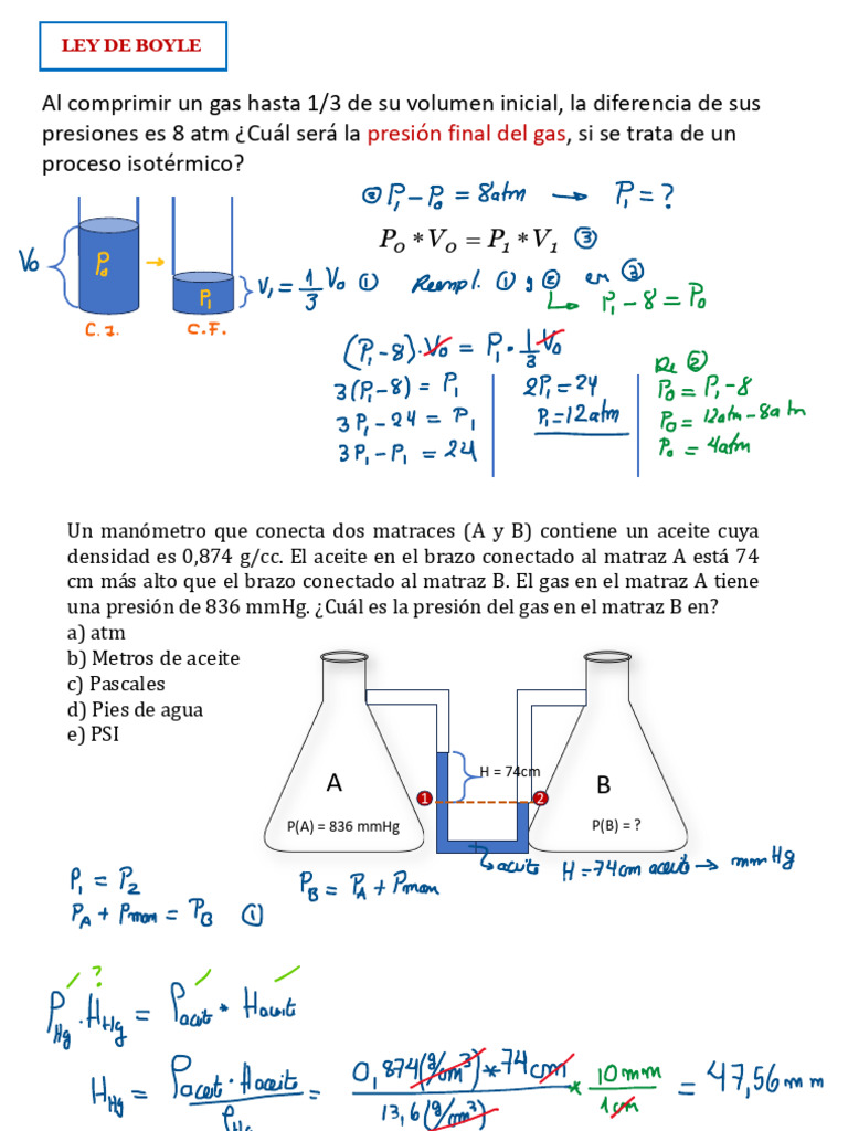 Leyes de los Gases: Boyle y Charles | PDF | Gases | Fases de la materia