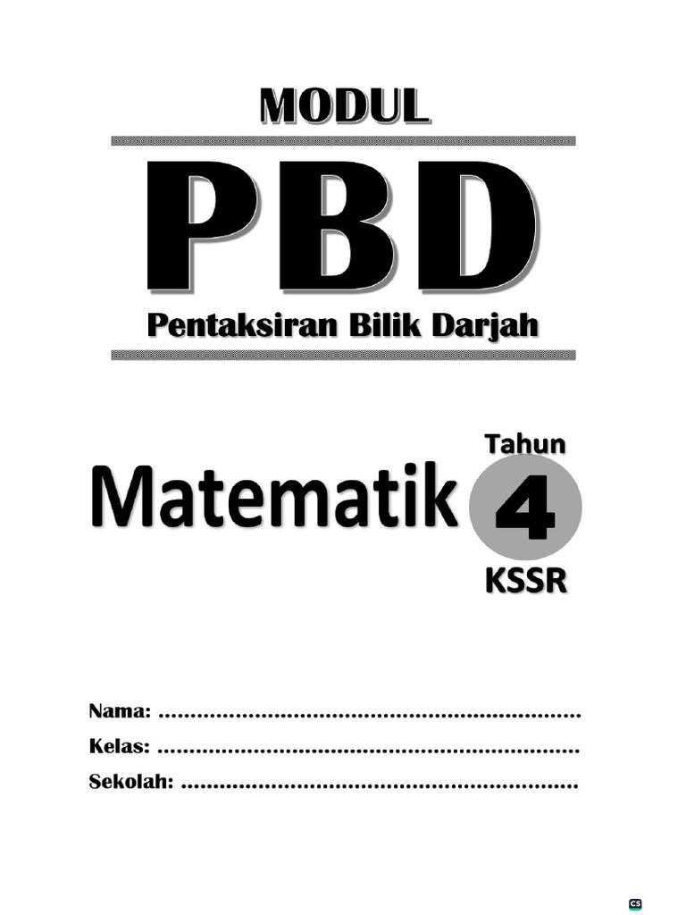 Modul Matematik Tahun 4 PBD | PDF