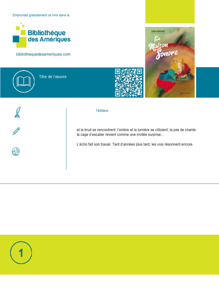 La maison sonore : Retrouvailles familiales | PDF