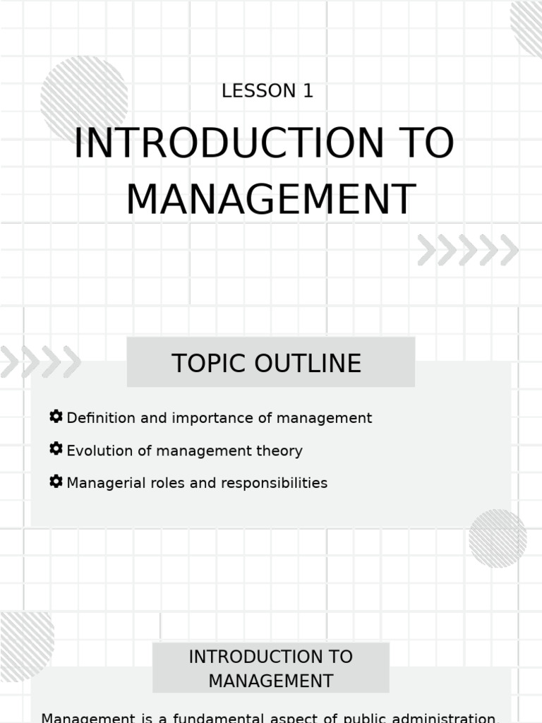 Lesson 1 Management Pa | PDF | Leadership | Goal