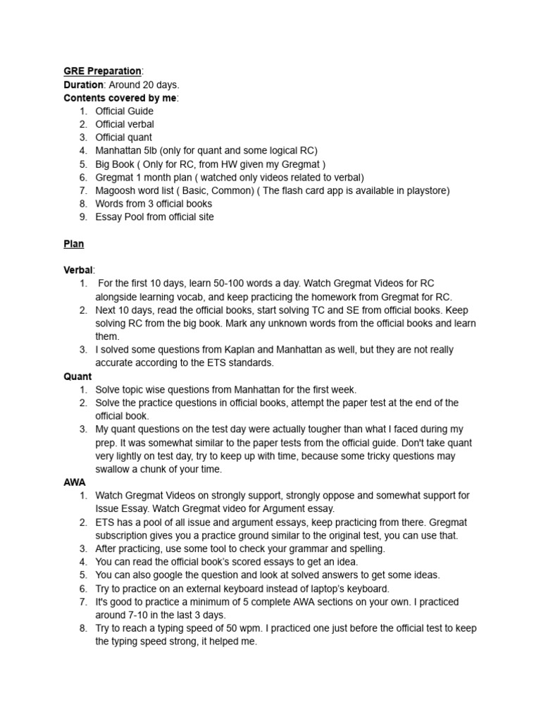 GRE Preparation | PDF | Graduate Record Examinations
