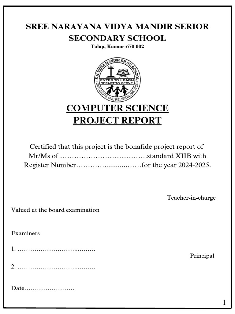 N+1th Copy of Computer Project | PDF | Databases | My Sql