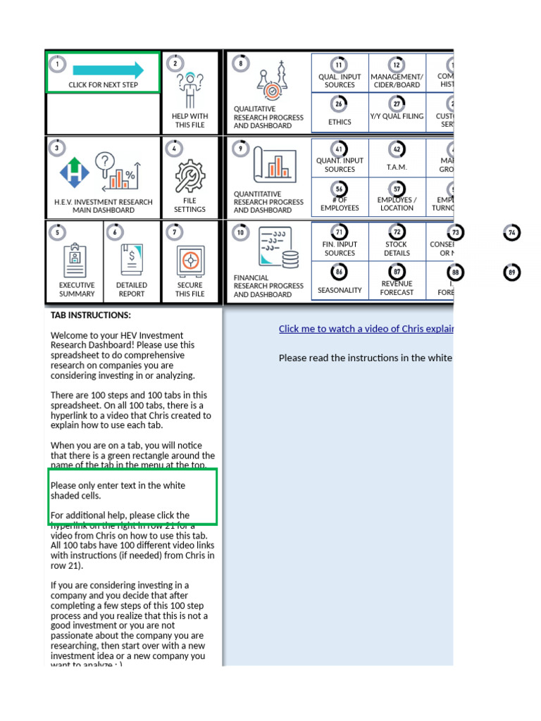 HEV Investment Research Dashboard | PDF | Spreadsheet | Microsoft Excel