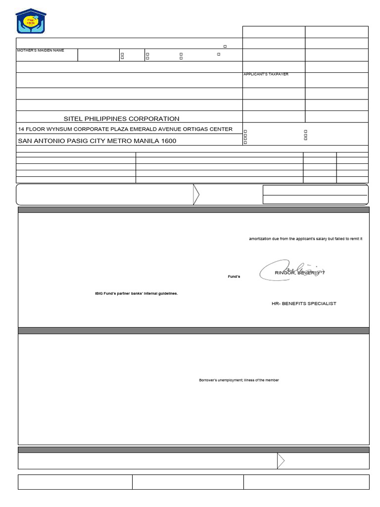 Pag-IBIG Calamity Loan Application Form | PDF | Loans | Interest