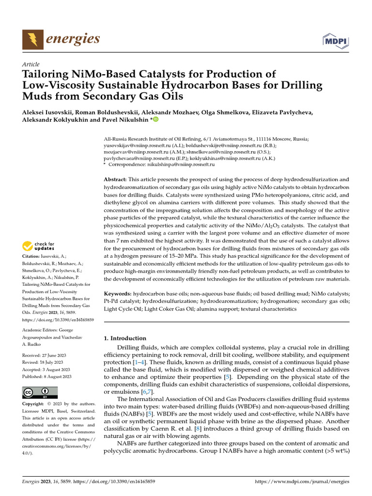 NiMo For Gasoline | PDF | Polycyclic Aromatic Hydrocarbon | Oil Well