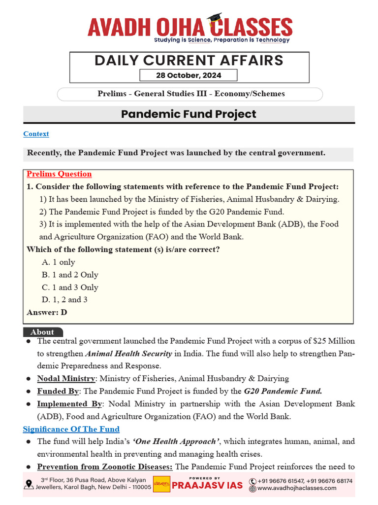 Daily Current Affairs October 28, 2024 (1) PDF Artificial