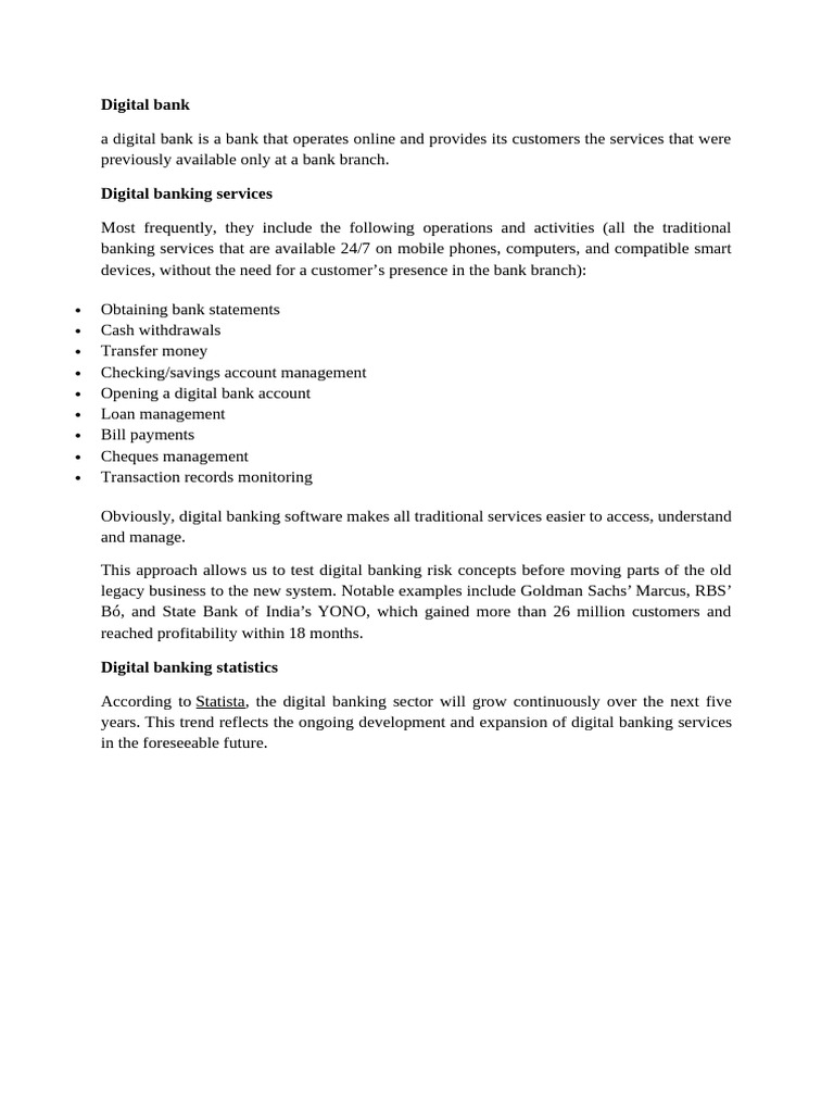 Digital Bank | PDF | Banks | Banking
