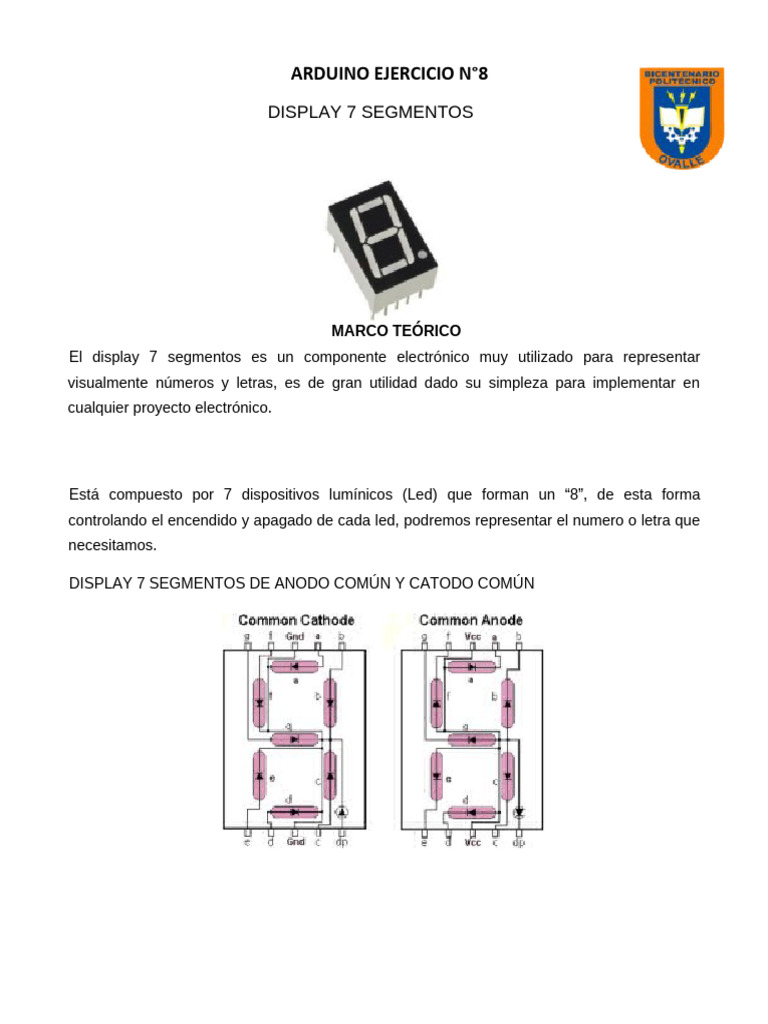 Control de Display 7 Segmentos con Arduino | PDF