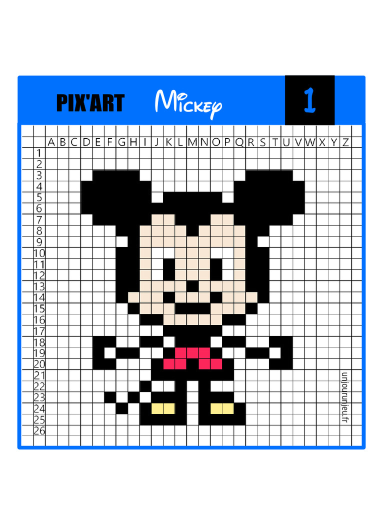 Pixel Art des Personnages Disney | PDF | Personnages Disney | Walt ...