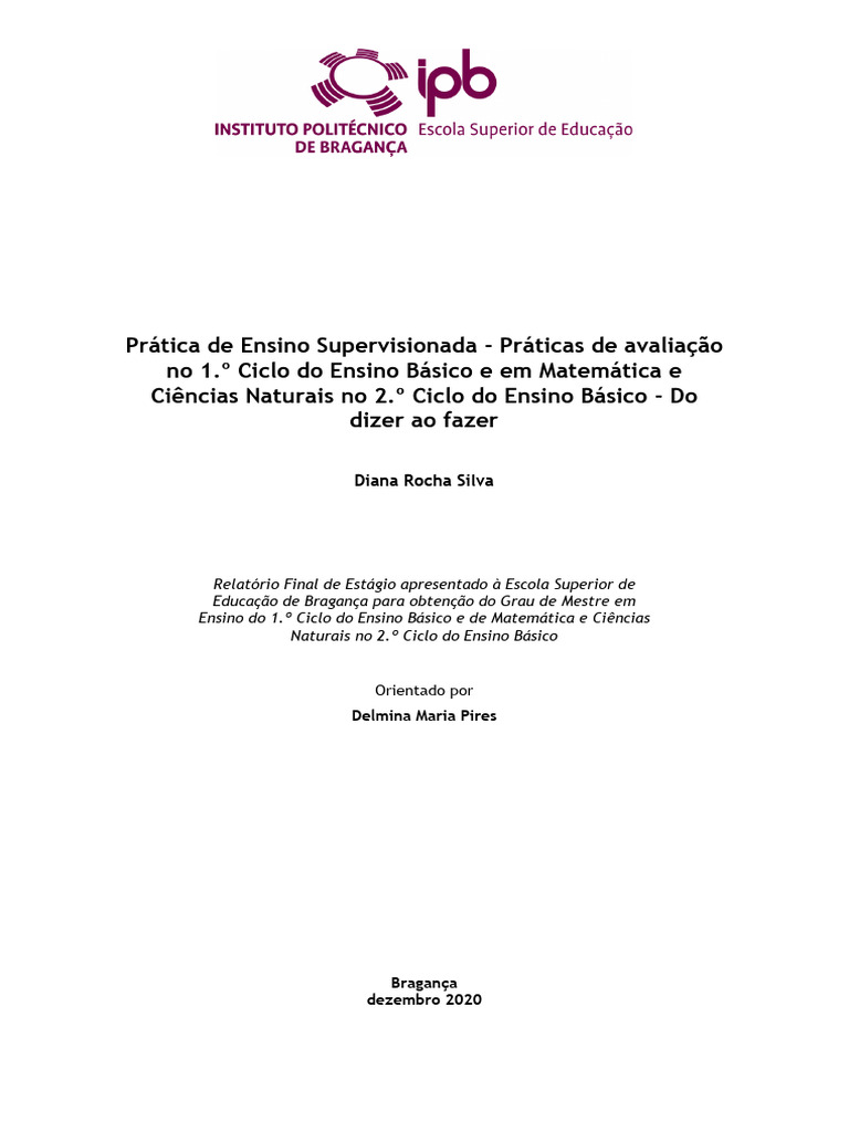 Avaliação no Ensino Básico: Práticas e Reflexões | PDF | Aprendizado ...