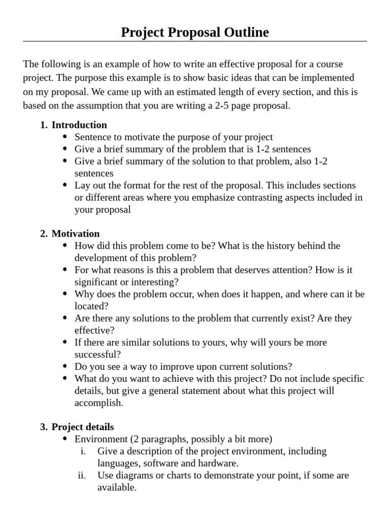 Project Proposal Writing Guide | PDF | Motivation | Motivational