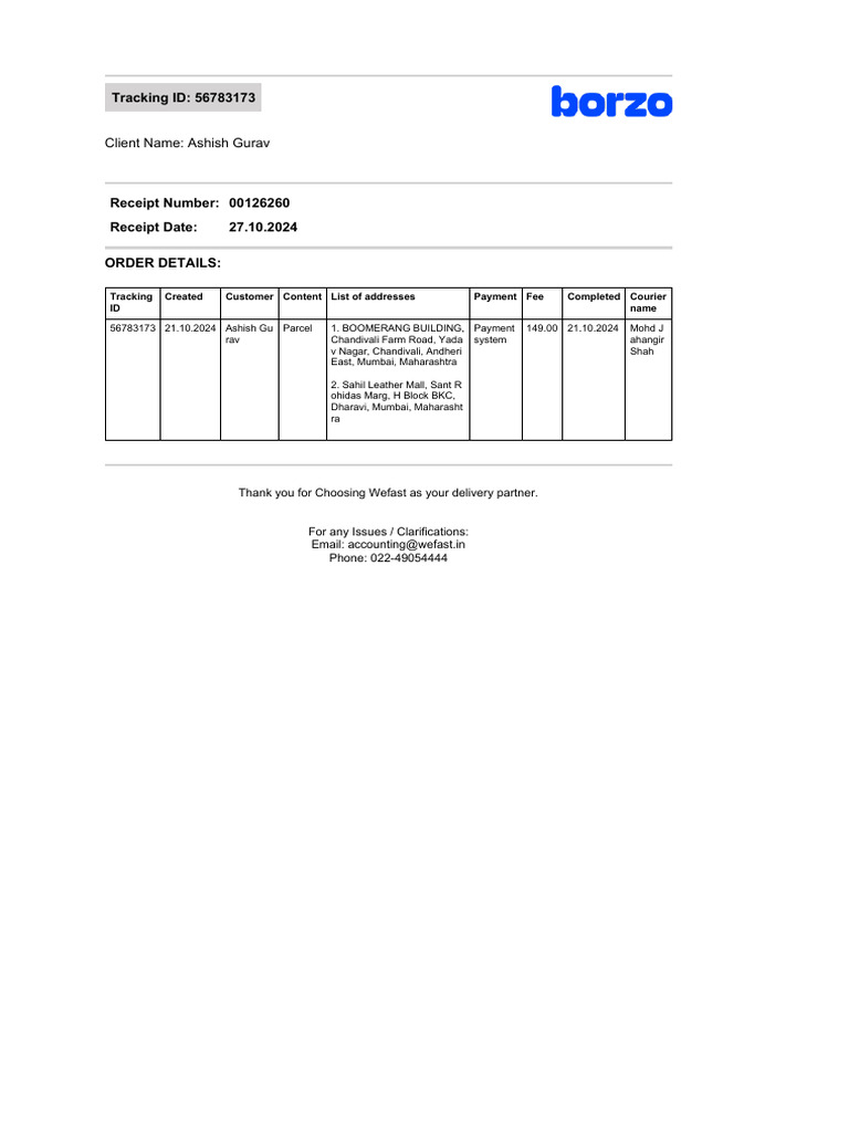 Order Receipt 56783173 | PDF