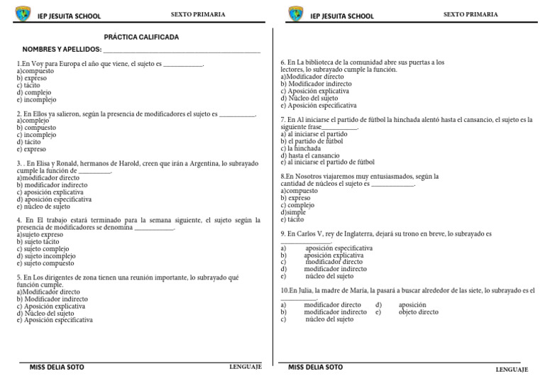 Aposición Especificativa y Explicativa | PDF