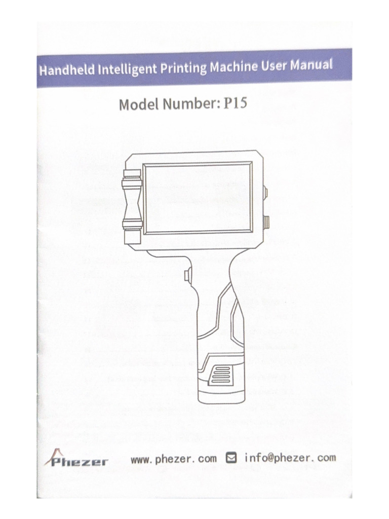 Phezer P15 Handheld Printer Manual | PDF | Printer (Computing) | Printing