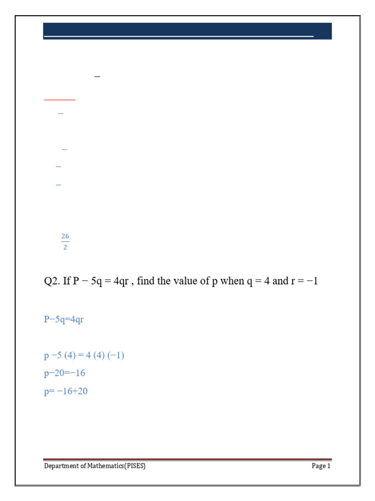 Solution of worksheet 5B revised | PDF