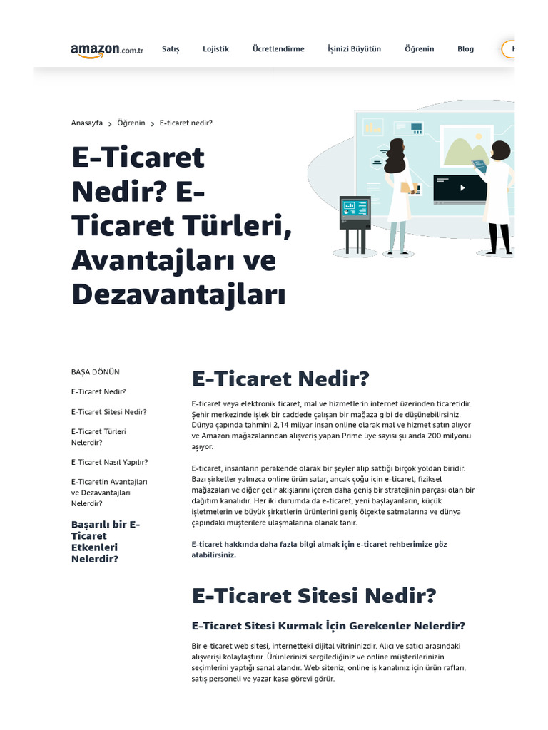 E-Ticaret Nedir - E-Ticaret Türleri Nelerdir - Amazon Satış | PDF