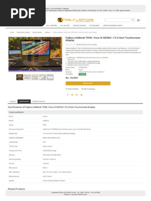 Fujitsu LifeBook T938 core i5 8th Generation Convertible Laptop - www.teslalaptops.com