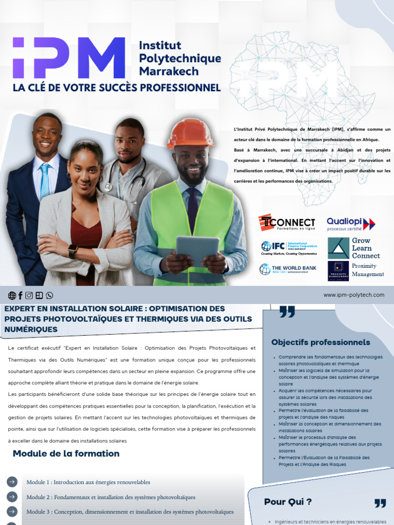 Formation en Installation Solaire IPM | PDF | Énergie solaire ...