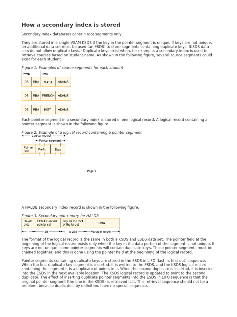 Storing Secondary Indexes in VSAM | PDF | Operating System Technology ...