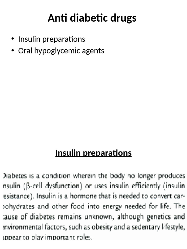Anti Diabetic Drugs2 | PDF | Diabetes | Drugs