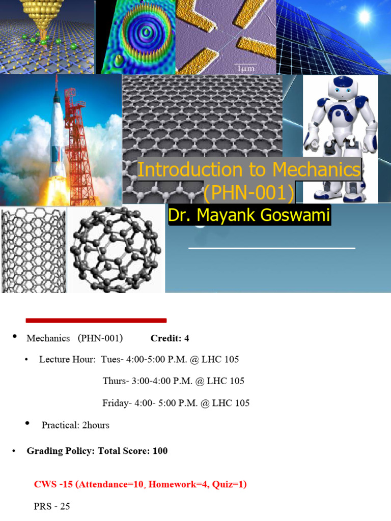 Mechanics Course Syllabus PHN-001 | PDF | Technology & Engineering