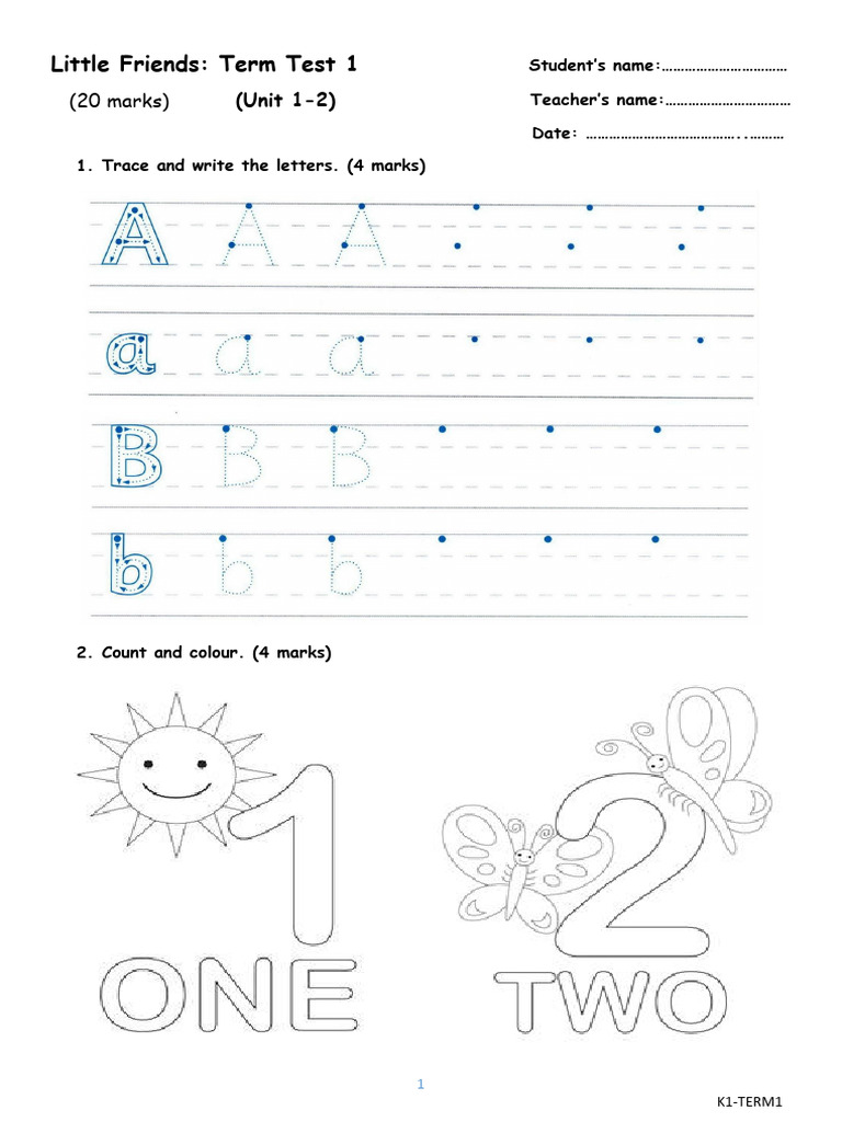 K0-Final Term Test 1 | PDF