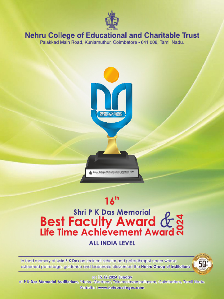 Best Faculty Awards 2024 Pdf