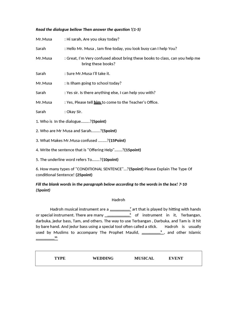 Dialogue Analysis and Conditional Sentences | PDF