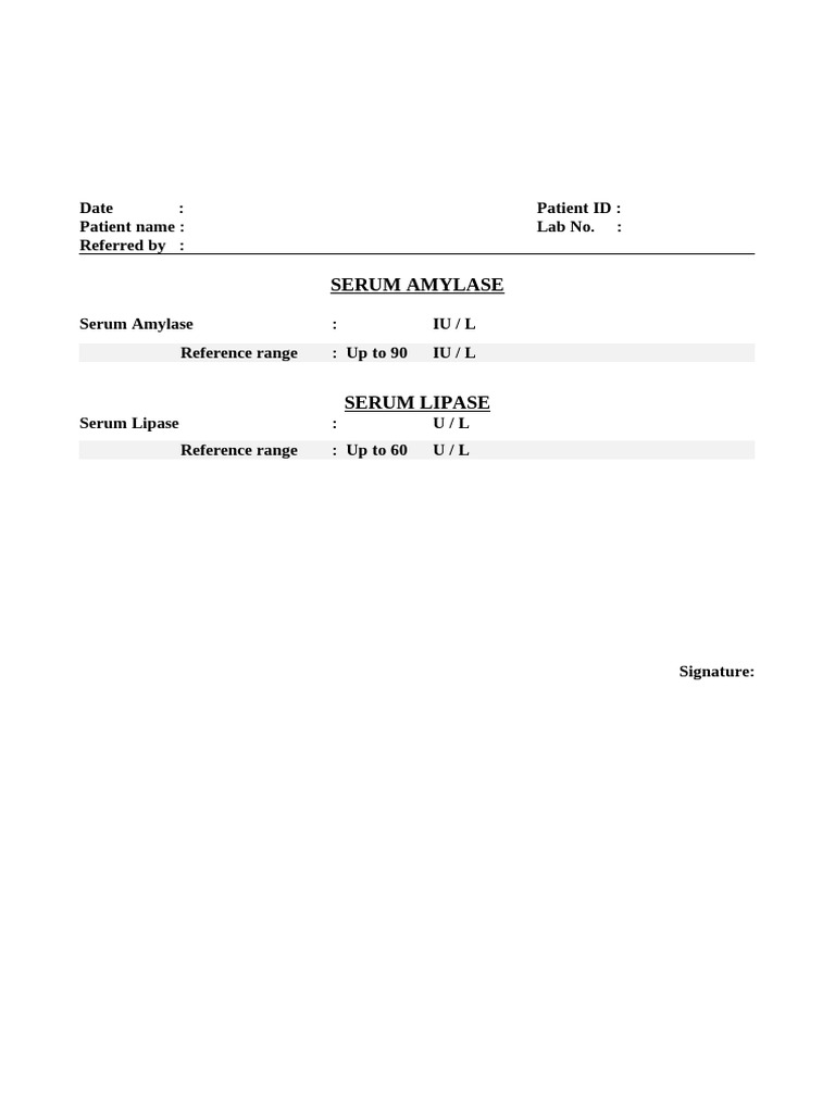 Amylase & Lipase | PDF