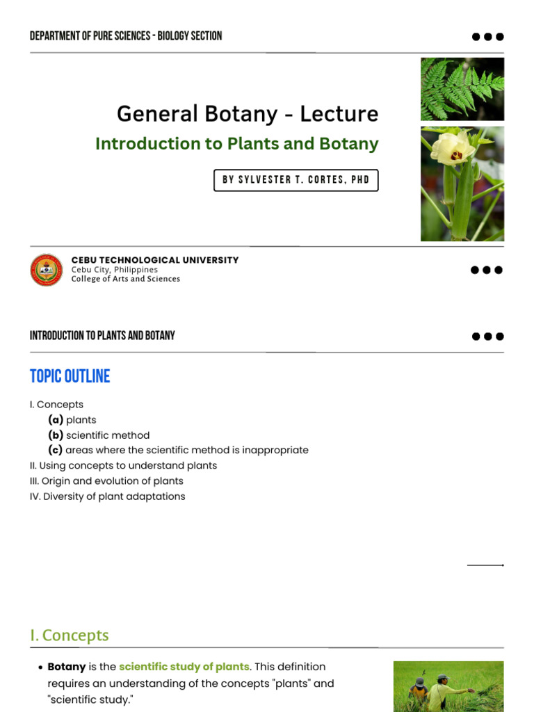 Introduction to General Botany | PDF | Plants | Botany