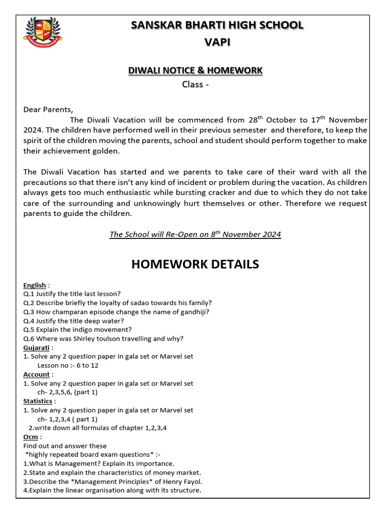 Diwali Homework Class 12 Commerce Pdf Economies Economics