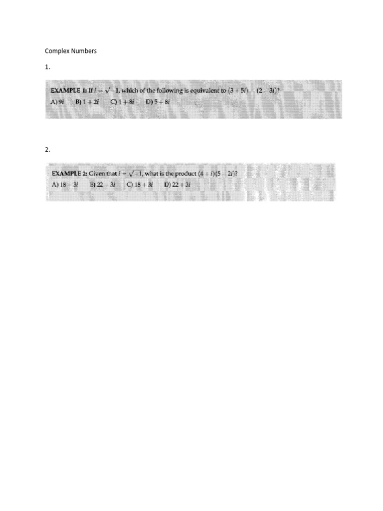 Complex+Numbers | PDF