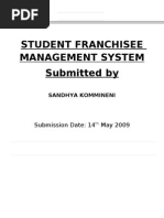 Student Franchisee Management System