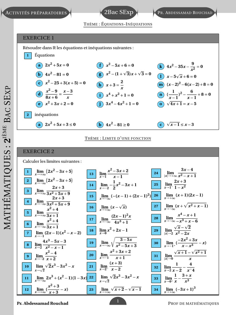 Activités préparatoires en mathématiques | PDF | Fonction ...