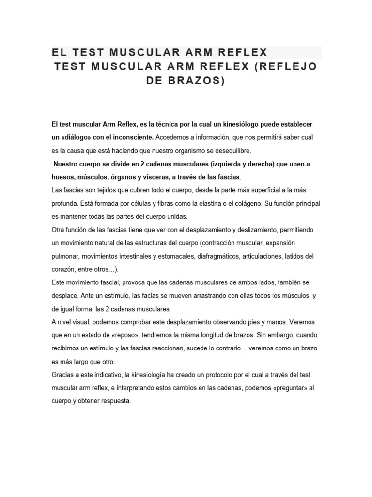 Test AR | PDF | Músculo | Medicina CLINICA