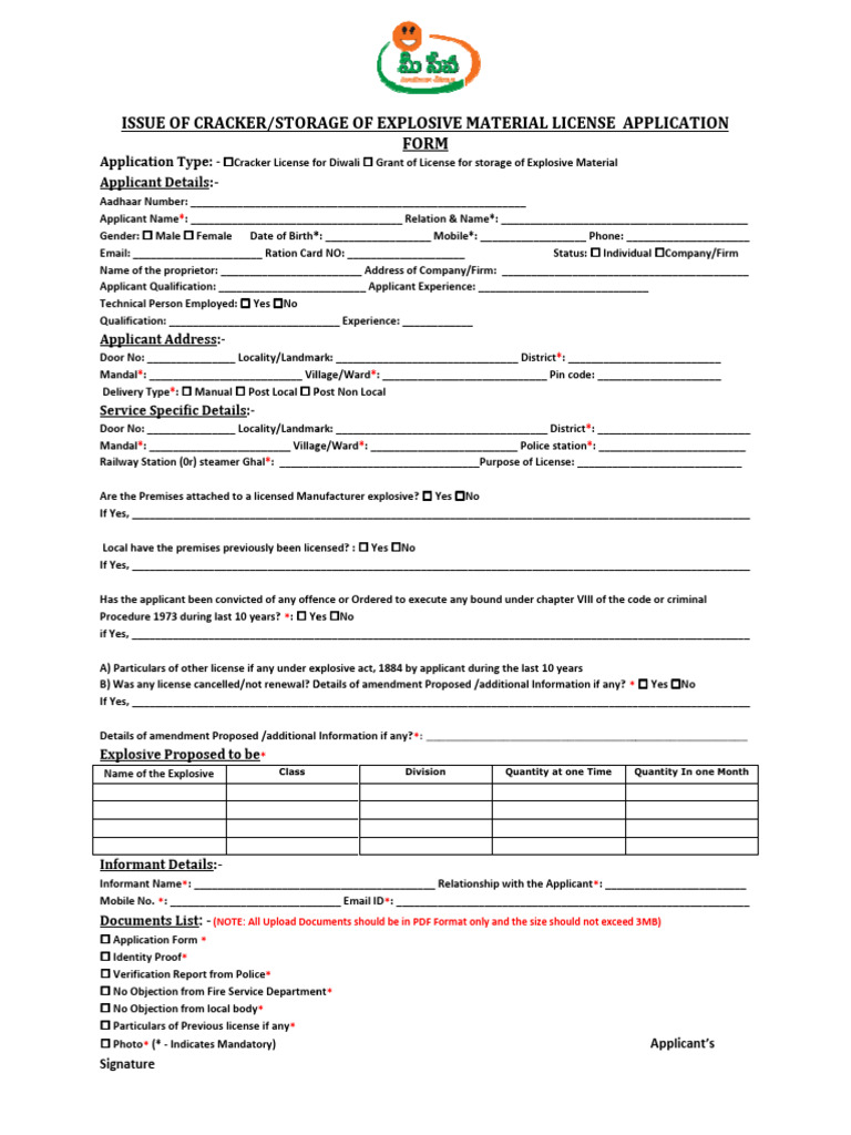 Cracker License Application Form | PDF | Justice | Crime & Violence