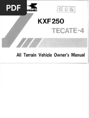 1988 Kawasaki Tecate4 Owners Manual | PDF