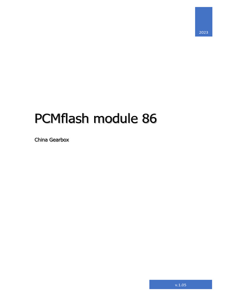 PCMflash Module 86 Overview | PDF | Computers | Technology & Engineering