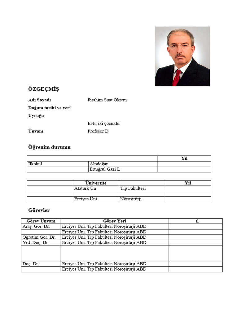 DR Oktem Ozgecmis Temmuz 2014 | PDF