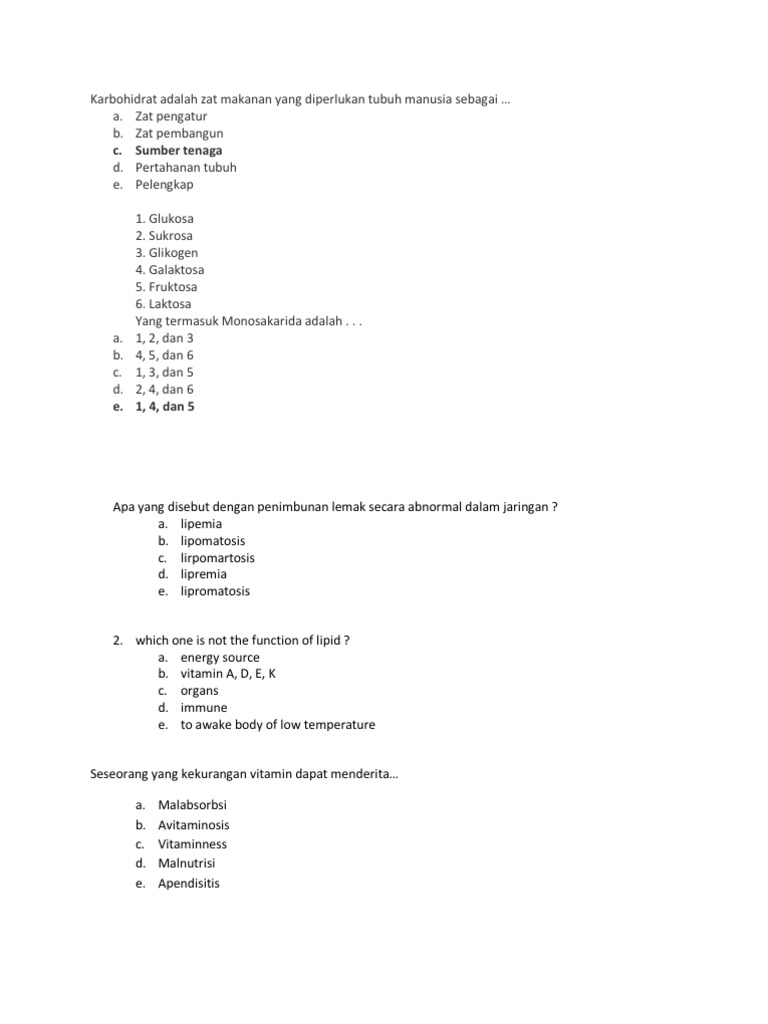 Zat Aditif Dan Soal Uraian