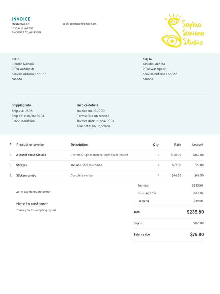 Invoice: Shipping Info Invoice Details | PDF | Business Documents ...