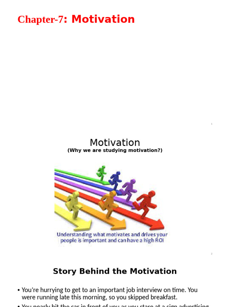 Chapter 7 Motivation | PDF | Motivational | Motivation