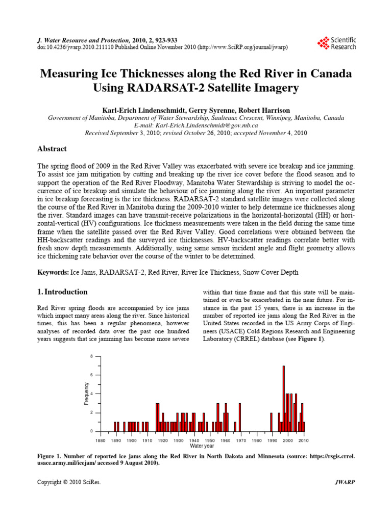 Measuring Ice Thicknesses Along The Red | PDF | Earth Sciences