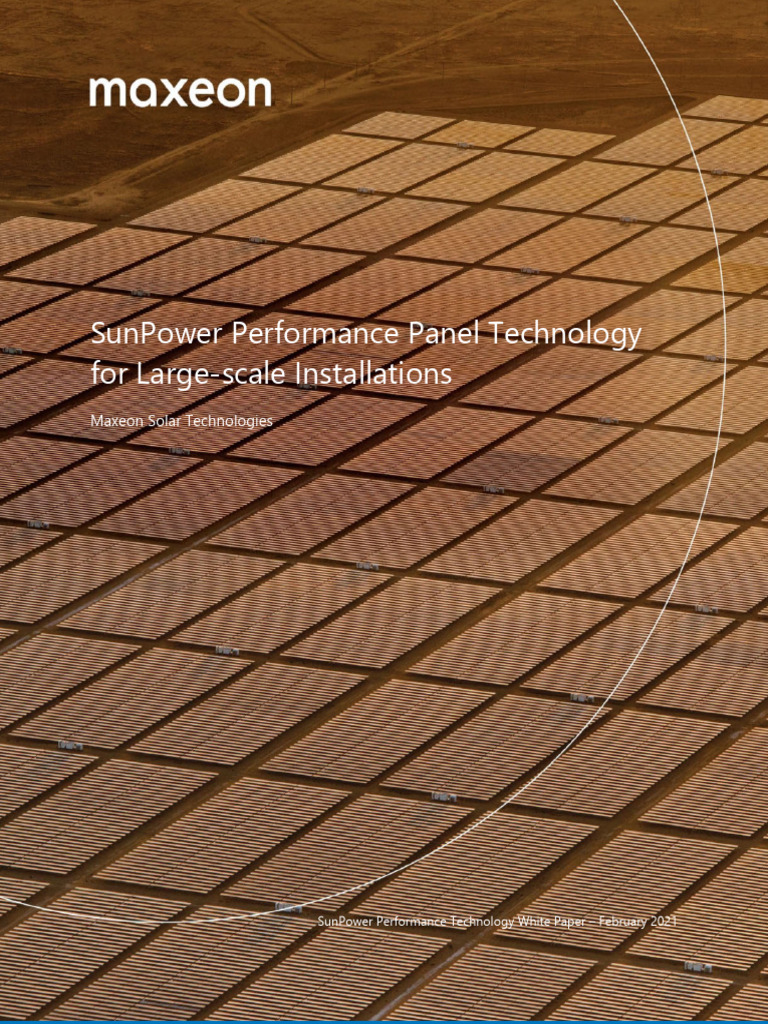 SunPower Performance Panel Innovations | PDF | Photovoltaics | Solar Energy