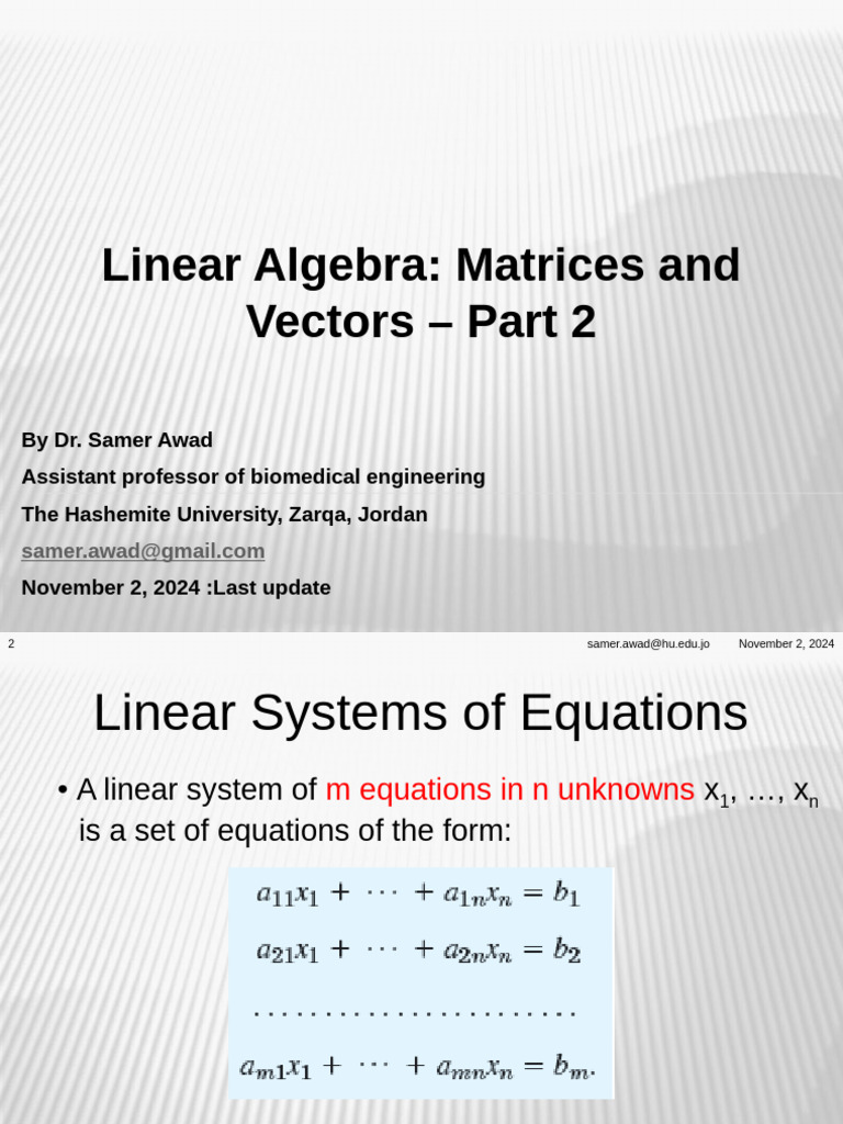 2 Matrices-Part2 | PDF | System Of Linear Equations | Matrix (Mathematics)
