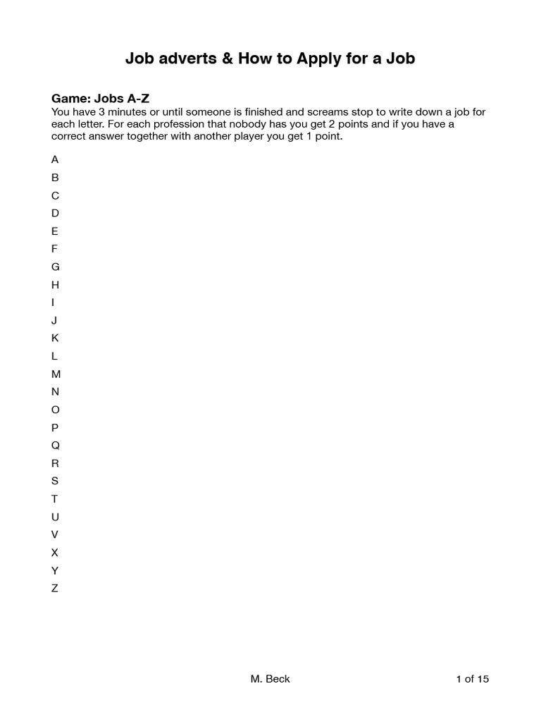 Jobadverts & How To Apply For A Job | PDF | Skill | Human Communication